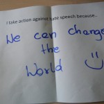 Young people gather to develop strategies and responses to hate speech!